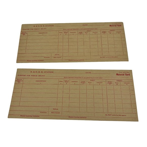 B & O Railroad Material Cards Qty 5 Baltimore and Ohio Train Collectible 1950s - Picture 3 of 6